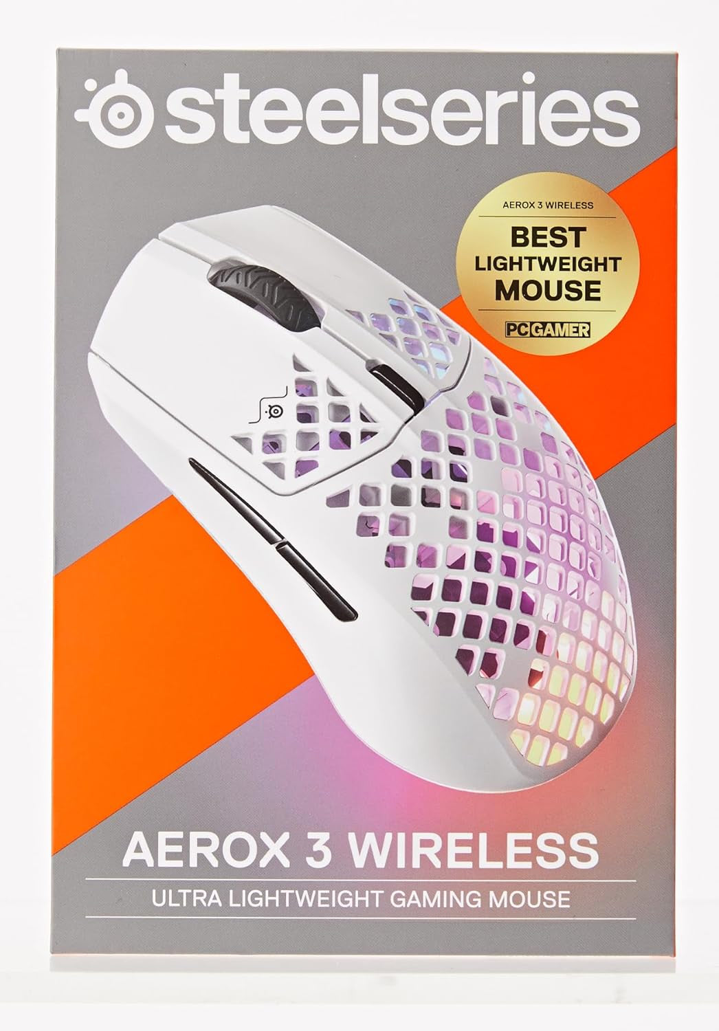 Aerox 3 Wireless - Super Light Gaming Mouse - 18,000 CPI Truemove Air Optical Sensor - Ultra-Lightweight 68G Water Resistant Design - 200 Hour Battery Life – Snow