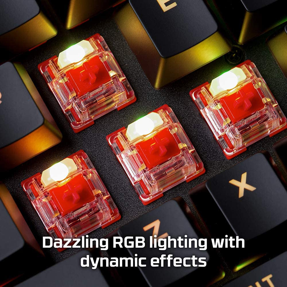 Alloy Origins - Mechanical Gaming Keyboard, Software-Controlled Light & Macro Customization, Compact Form Factor, RGB LED Backlit - Linear  Red Switch