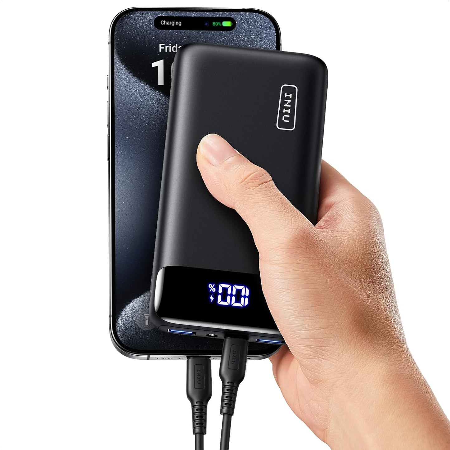 Portable Charger, 22.5W 20000Mah USB C in & Out Power Bank Fast Charging, PD 3.0+QC 4.0 LED Display Phone Battery Pack Compatible with Iphone 15 14 13 12 Pro Samsung S21 Google Ipad Tablet, Etc.