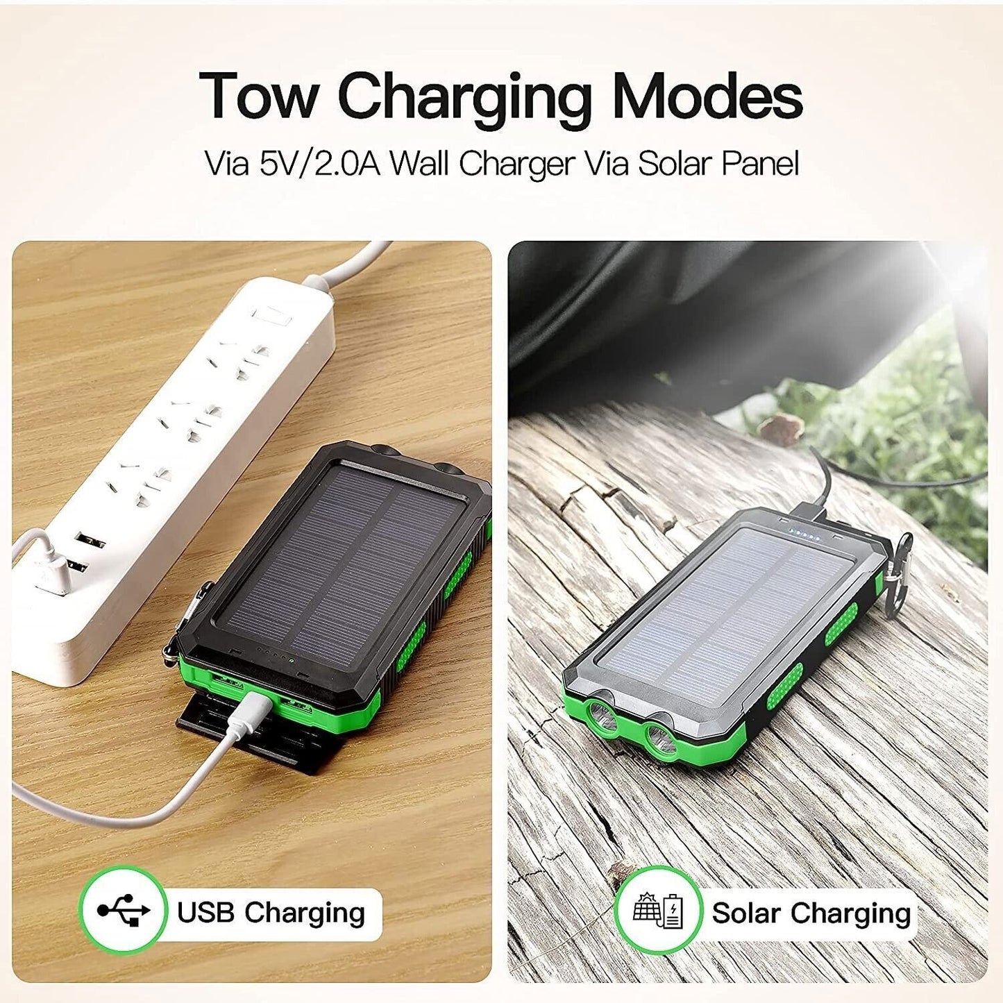 Super 20000Mah USB Portable Charger Solar Power Bank for Iphone Cell Phone 2023